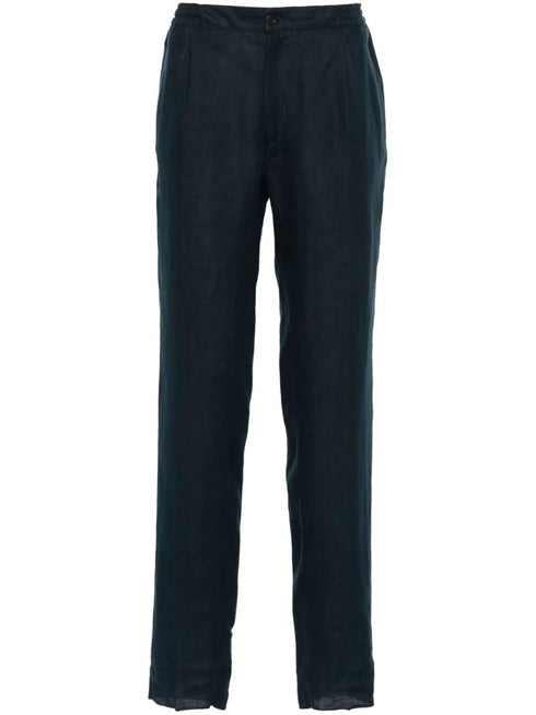 linen tapered trousers